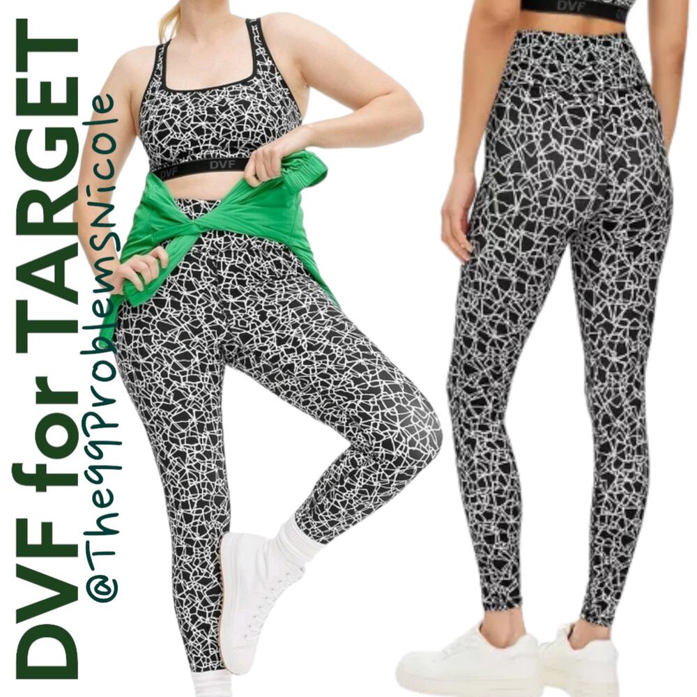 DVF for Target Cracked Glass Black and White Leggings